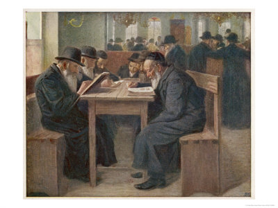 Jews Studying the Talmud a Compilation of Ancient Jewish Law and Tradition Giclee Print